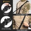 QD Sling 2 Point Sling Quick Adjust Gun Sling With HK Hook Soft Shoulder Pad Sling, Rifle Sling For Hunting Tactical Strap - Black