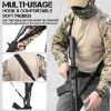 QD Sling 2 Point Sling Quick Adjust Gun Sling With HK Hook Soft Shoulder Pad Sling, Rifle Sling For Hunting Tactical Strap - Black