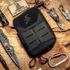 EDC Pouch Tool Pocket Organizer Molle Tool Pouch For Men, Nylon Compact Organizer For Multitools - Black