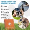 Animal First Aid Kit Portable Pet Emergency Kit of 17 Pcs Lightweight Dog Travel Pet First Aid Kit for Dogs and Cats with Zipper Carabiner - Purevacy