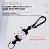 Fishing Hanging Buckle Magnetic Buckle Fast Hanging Buckle Wireless Lost Rope Metal Strong Magnetic Force Outdoor Mountaineering - D12mm black