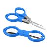 Foldable Fishing Scissors Carbon Steel Knife Edge Shears Fishing Line Cutting Tools Fishing Scissors Fishing Tackle Supplies - Silver G679A