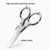 Foldable Fishing Scissors Carbon Steel Knife Edge Shears Fishing Line Cutting Tools Fishing Scissors Fishing Tackle Supplies - Blcak G679C