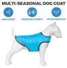 Blue Dog Winter Coat for Small Dogs Waterproof Warm Jacket for Cold Weather Snow Dog Puffer Vest Boys and Girls Adjustable XS Size - Airyvest