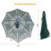 Foldable Fishing Bait Net Trap Crab Net Shrimp Fish Cast Dip Cage - Green