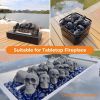 Ceramic Skulls for Fire Pit, Outdoor Fire Tables, 7pcs Reusable Spooky Imitated Human Skull Gas Log for Party, Bonfire,Campfires,Fireplaces, 3 inch -