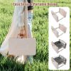 Outdoor Portable Folding Charcoal BBQ Grill Stove - Beige & Silver - BBQ Grill