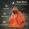 Emergency Rain Poncho Weather Proof Outdoor Survival Camping Gear - Orange - Camping supplies