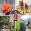 Emergency Rain Poncho Weather Proof Outdoor Survival Camping Gear - Orange - Camping supplies