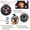 Kylebooker Fly Fishing Reel Large Arbor with Aluminum Body Fly Reel 3/4wt 5/6wt 7/8wt - Black - 7/8wt