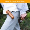 Outdoor Survival Tools for Bushcraft Hand Auger Wrench Woodworking Drill Survival Settler Tool Scotch Eye Auger - Orange & Silver