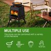 Outdoor Portable Folding Charcoal BBQ Grill Stove - Black - BBQ Grill