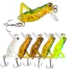 Fishing Bionic Grasshopper Lure; Wobbler Hard Bait For Freshwater 3g/0.11oz 35mm/1.38in - Color-D