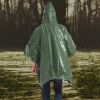 Emergency Rain Poncho Weather Proof Outdoor Survival Camping Gear - Green - Camping supplies