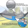 Travel Camping Hammock with Net Mosquito Lightweight Nylon Fabric - Gray & Blue - Hammock