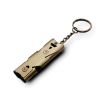 Stainless Whistle Double Tube Lifesaving Emergency SOS Outdoor Survival Whistle - Grey